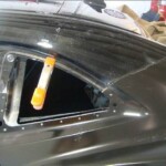 Photographs of a 2014 Chevrolet Camaro that was in an accident and repaired by Elite Paint & Body Shop in West Palm Beach Florida